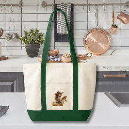 Schattige Boho Cowgirl Maatwerk Paard Tote Bag