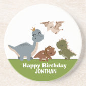 Schattige Boho Dinosaur Party Zandsteen Onderzetter (Voorkant)