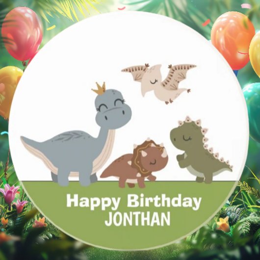 Schattige Boho Dinosaur Party Zandsteen Onderzetter