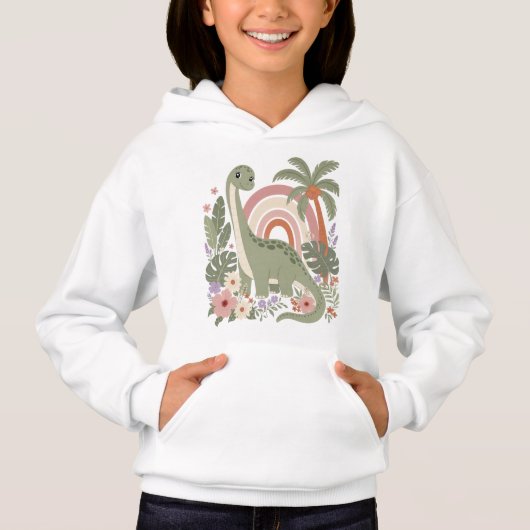 Schattige Boho Dinosaur | Pastel Regenboog Dino | (Voorkant)