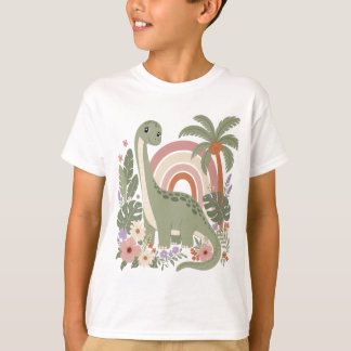 Schattige Boho Dinosaur | Pastel Regenboog Dino |  T-shirt