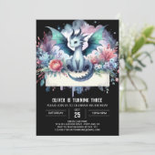 Schattige Boho Dragon verjaardag Kaart (Staand voorkant)