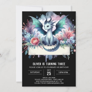 Schattige Boho Dragon verjaardag Kaart