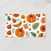 Schattige Boho Floral Pumpkin Baby shower Boekaanv Informatiekaartje (Achterkant)