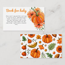 Schattige Boho Floral Pumpkin Baby shower Boekaanv