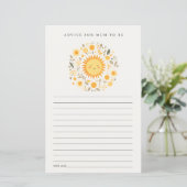Schattige Boho Floral Sun advies voor mama Baby sh (Staand voorkant)