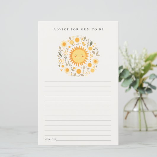 Schattige Boho Floral Sun advies voor mama Baby sh (Staand voorkant)