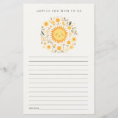 Schattige Boho Floral Sun advies voor mama Baby sh (Voorkant)