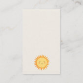 Schattige Boho Floral Sun Diaper Raffle Baby showe Informatiekaartje (Achterkant)