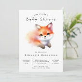 Schattige Boho Forest Fox Baby shower Kaart (Staand voorkant)