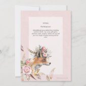 Schattige BOHO Fox Vrijgezellenfeest Lunch Uitnodi Kaart (Achterkant)