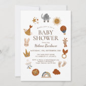 Schattige Boho Genderneutraal Baby shower Kaart (Voorkant)
