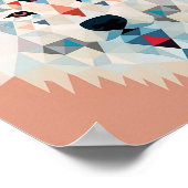 Schattige Boho Geometrische Hond Poster (Hoek)