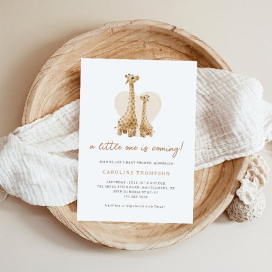 Schattige Boho Giraffe Baby Shower Kaart