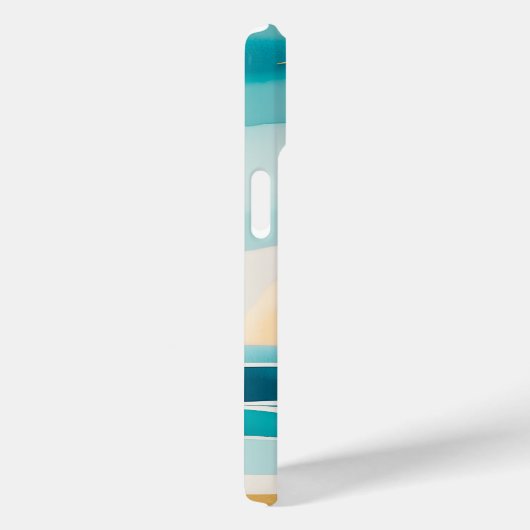 Schattige Boho Gold Abstract strandlandschap met n Case-Mate iPhone Case (Achterkant / Rechts)