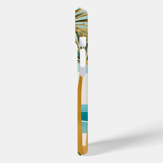 Schattige Boho Gold Abstract strandlandschap met n Case-Mate iPhone Case (Achterkant / Links)