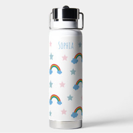 Schattige Boho Griljige Regenboog Meisjes Waterfles