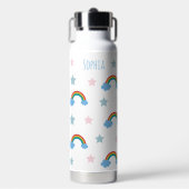 Schattige Boho Griljige Regenboog Meisjes Waterfles (Voorkant)