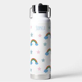 Schattige Boho Griljige Regenboog Meisjes Waterfles