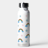 Schattige Boho Griljige Regenboog Meisjes Waterfles (Links)