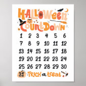 Schattige Boho Halloween Countdown Poster (Voorkant)