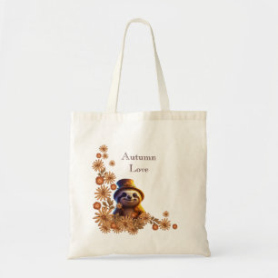 Schattige Boho herfst zonnige luiaard Tote Bag