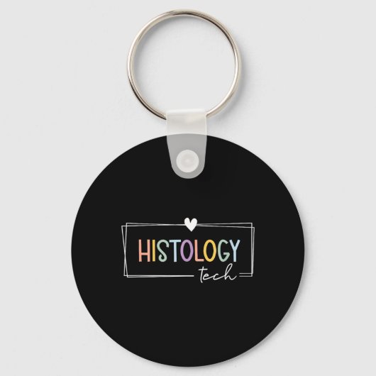 Schattige Boho Histologie Tech Medisch Lab Medewer Sleutelhanger (Voorkant)