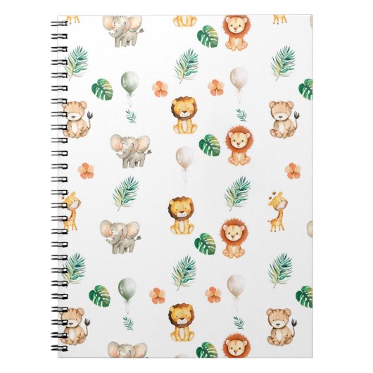Schattige Boho Jungle Dieren Notitieboek (Voorkant)