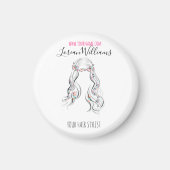 Schattige Boho kapsel bruiloft haar stylist bloemi Magneet (Voorkant)