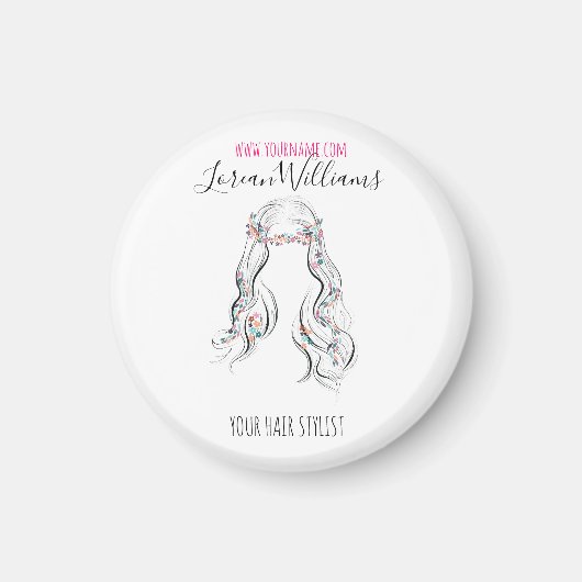 Schattige Boho kapsel bruiloft haar stylist bloemi Magneet (Voorkant)