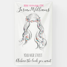 Schattige Boho kapsel bruiloft haar stylist bloemi Spandoek