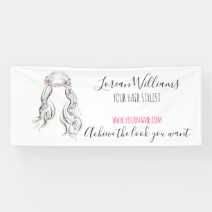 Schattige Boho kapsel bruiloft haar stylist bloemi Spandoek