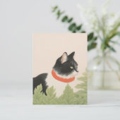 Schattige Boho Kat Briefkaart (Staand voorkant)