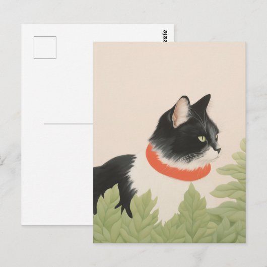 Schattige Boho Kat Briefkaart (Voorkant / Achterkant)