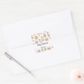 Schattige Boho Kerstcadeaus Handgeschilderd Vierkante Sticker (Envelop)
