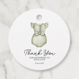 Schattige Boho kleding meisje Baby shower Bedankjes Labels