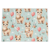 Schattige Boho Lama Grote Groot Cadeauzakje (Voorkant)