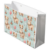 Schattige Boho Lama Grote Groot Cadeauzakje (Voorkant Gekanteld)