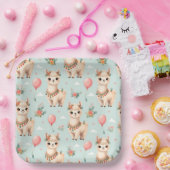 Schattige Boho Lama Papieren Bordje (Feest)