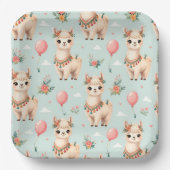 Schattige Boho Lama Papieren Bordje (Voorkant)