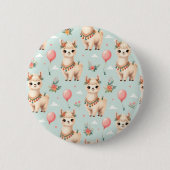 Schattige Boho Lama Ronde Button 5,7 Cm (Voorkant)