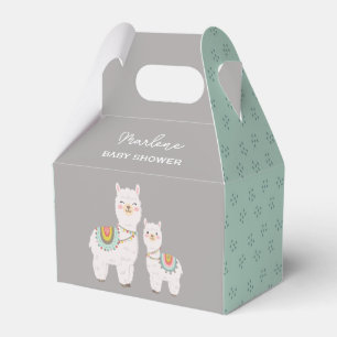 Schattige Boho Llama baby shower Bedankdoosjes
