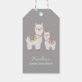 Schattige Boho Llama baby shower Cadeaulabel (Voorkant)