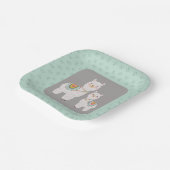 Schattige Boho Llama baby shower Papieren Bordje (Gebogen)