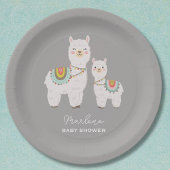 Schattige Boho Llama baby shower Papieren Bordje