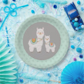 Schattige Boho Llama baby shower Papieren Bordje (Feest)
