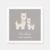 Schattige Boho Llama baby shower Servet (Voorkant)