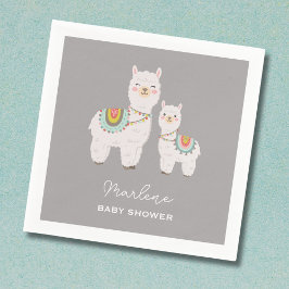 Schattige Boho Llama baby shower Servet