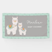 Schattige Boho Llama baby shower Spandoek (Horizontaal)