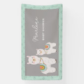 Schattige Boho Llama baby shower Spandoek (Verticaal)